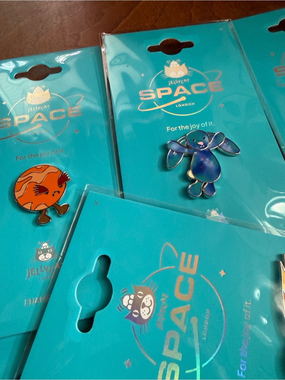 Jellycat Space Pin Lot 7 Badges Brooches Korean Exclusive Bunny Peanut Egg - Picture 3 of 8